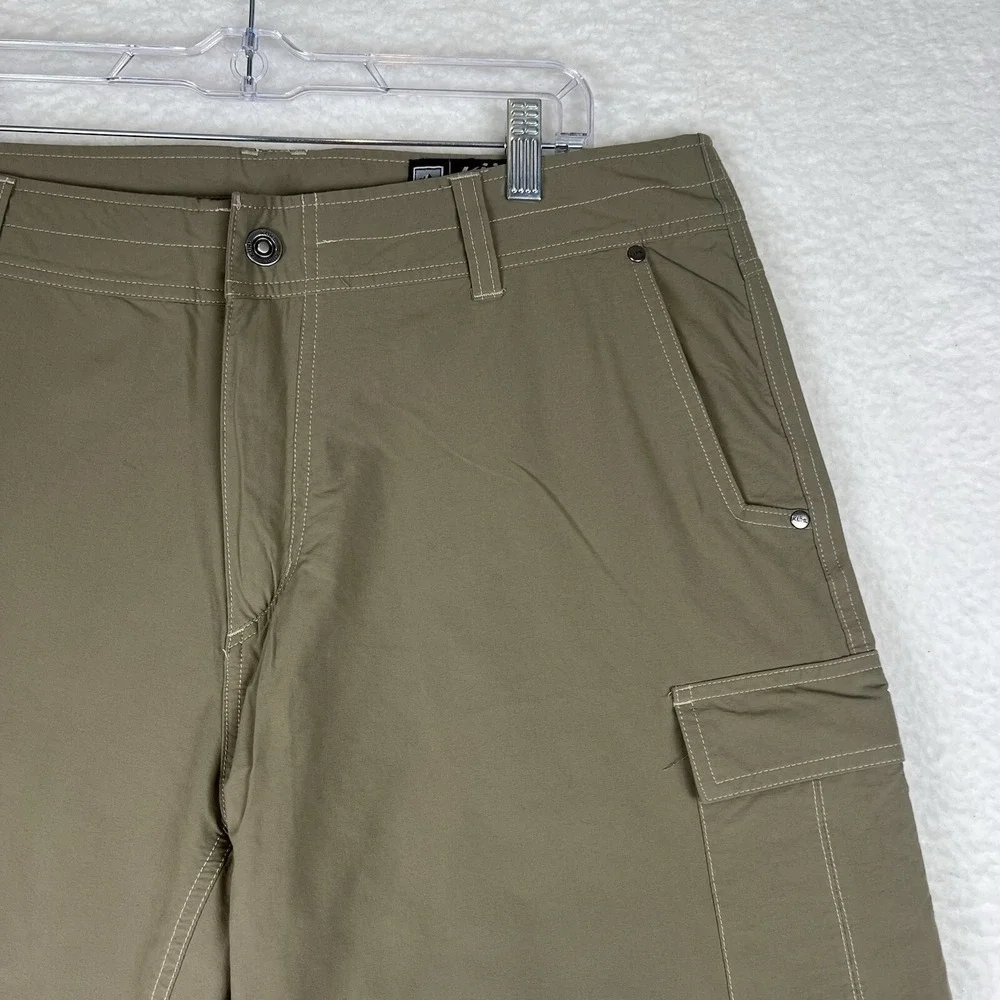 Kuhl Cargo Shorts Hiking Outdoor Tan Nylon Spandex Blend Men's Size 38